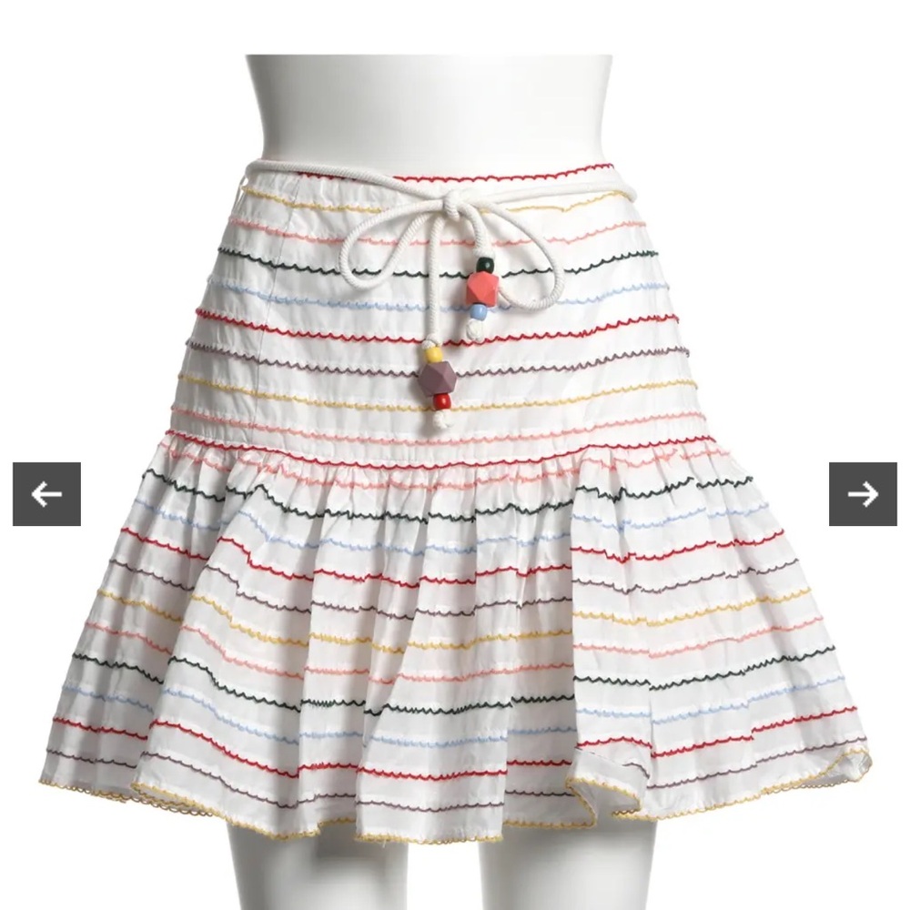 Zimmerman scallop stripe skirt